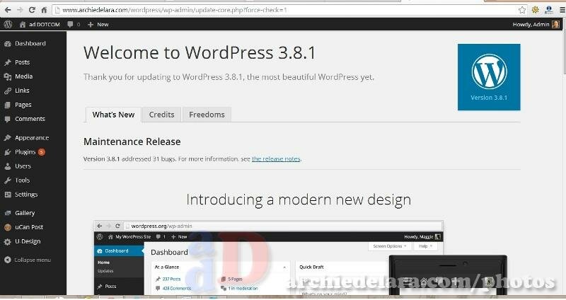 WordPress 3.8.1 update